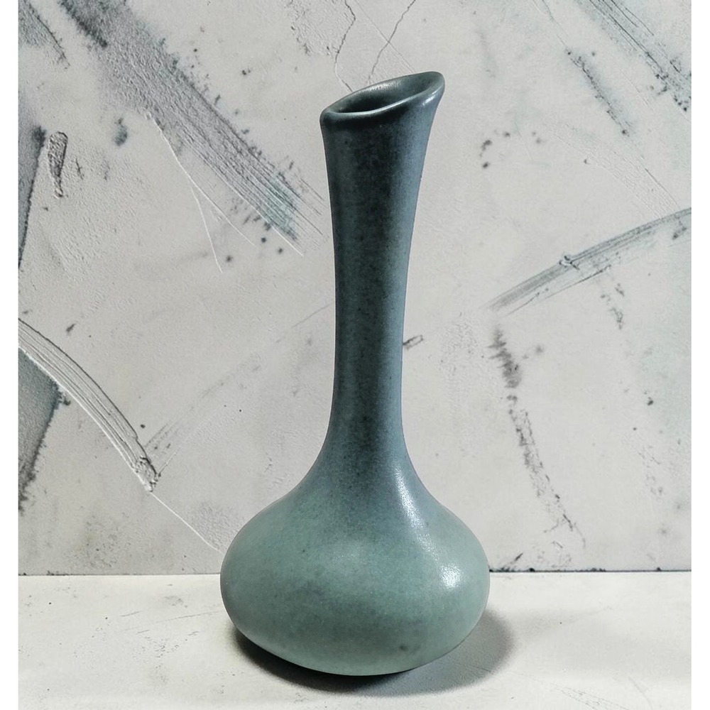 Vintage Van Briggle Arts & Crafts 7" Inch Matte Ceramic Vase Turquoise Blue